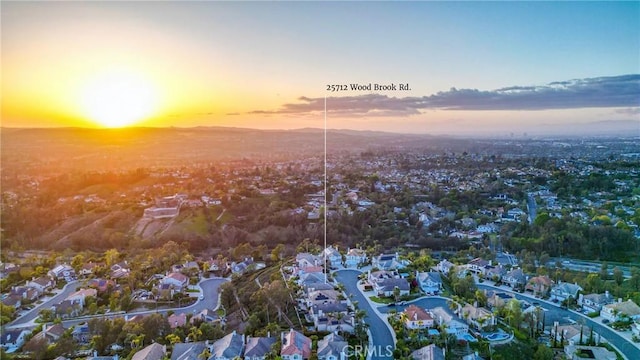 aerial view featuring a residential view