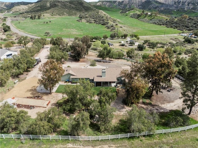 18181 Lost Creek Rd, Saugus, CA 91390 - overview of rural landscape with a mountain backdrop