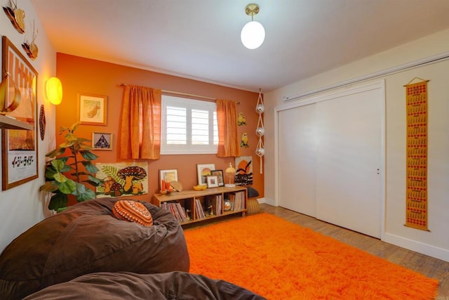 interior space featuring light wood-style floors