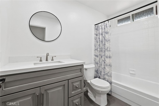 27955 Gallina, Mission Viejo, CA 92692 - full bathroom featuring vanity, shower / bath combo, and tile patterned flooring