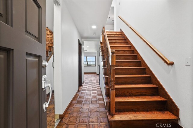 27955 Gallina, Mission Viejo, CA 92692 - staircase featuring baseboards and recessed lighting