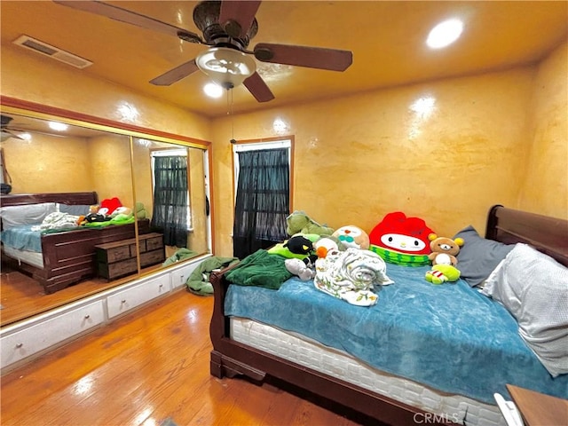 238 Kellog Ave, Fullerton, CA 92833 - bedroom with wood finished floors and ceiling fan