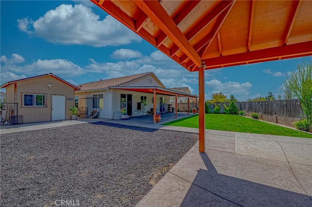 view of patio / terrace with a fenced backyard