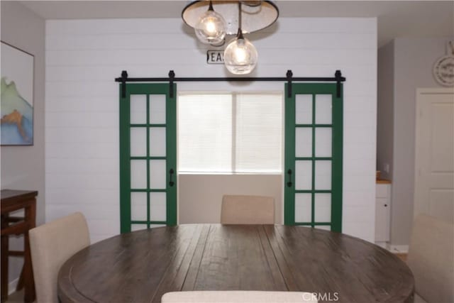 34539 Velvetleaf St, Winchester, CA 92596 - dining area with a barn door
