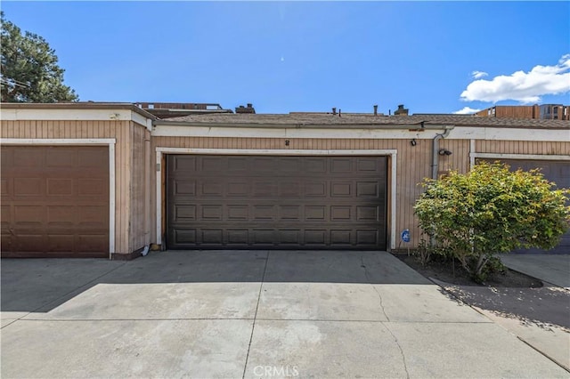 garage with driveway