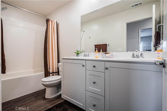 28340 Memory Ln, Winchester, CA 92596 - bathroom with wood finished floors, visible vents, toilet, and a sink