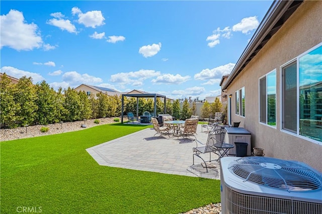 28340 Memory Ln, Winchester, CA 92596 - view of patio / terrace with central AC unit and a gazebo