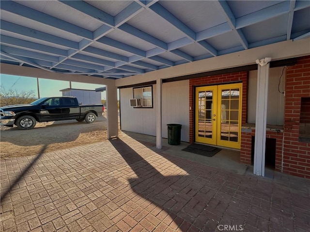 view of patio / terrace with cooling unit and french doors