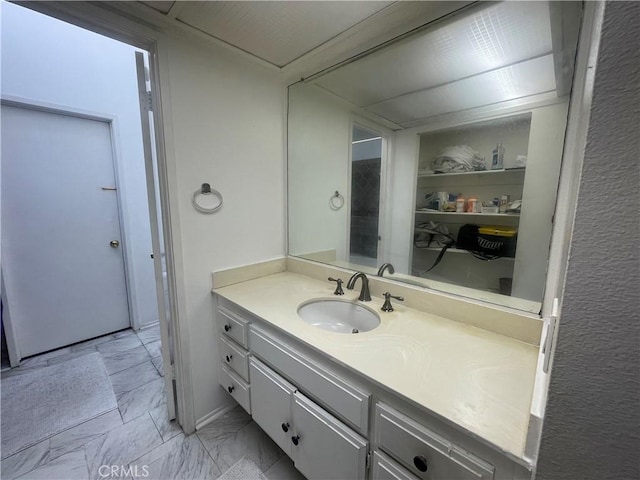 2168 Biscayne, Costa Mesa, CA 92627 - bathroom featuring marble finish floor and vanity