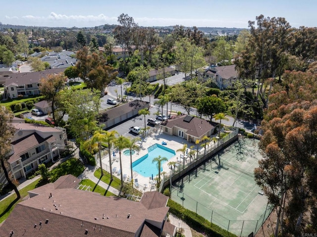 bird's eye view featuring a residential view
