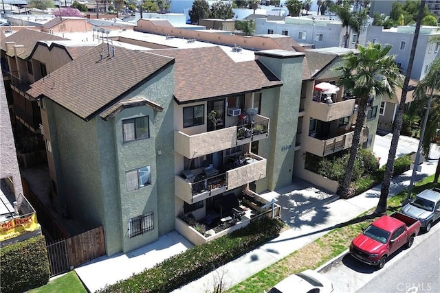 drone / aerial view with a residential view