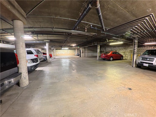view of parking garage