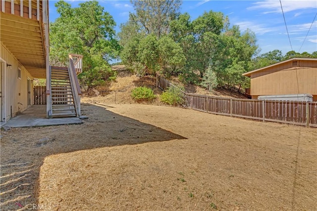 7650 Cristobal Ave, Atascadero, CA 93422 - fenced backyard with stairs