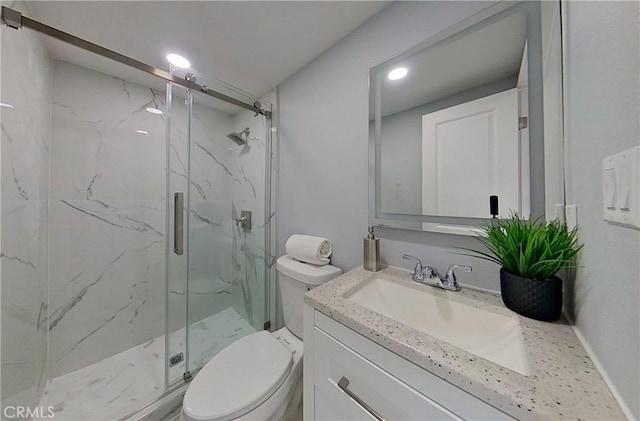 805 Earlham St, Pasadena, CA 91101 - full bath featuring a marble finish shower, toilet, and vanity