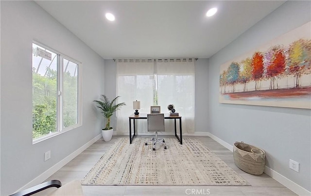 805 Earlham St, Pasadena, CA 91101 - office with baseboards and recessed lighting