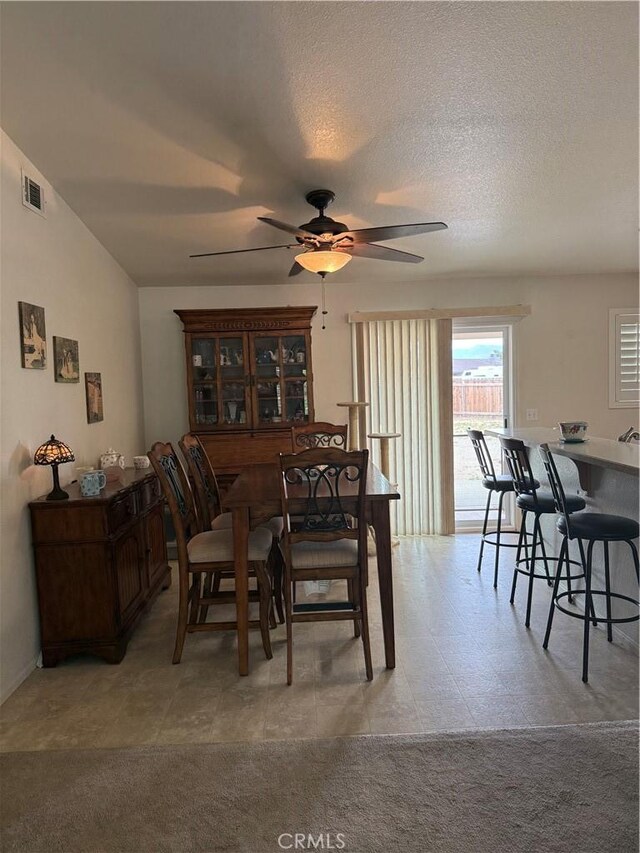 16633 Neenach Rd, Apple Valley, CA 92307 - dining space featuring ceiling fan