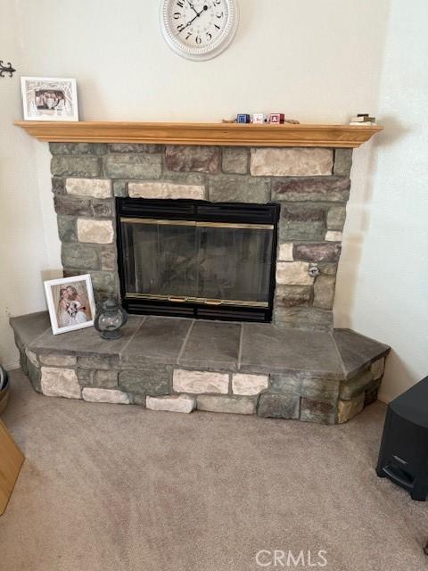 16633 Neenach Rd, Apple Valley, CA 92307 - detailed view of a fireplace and carpet