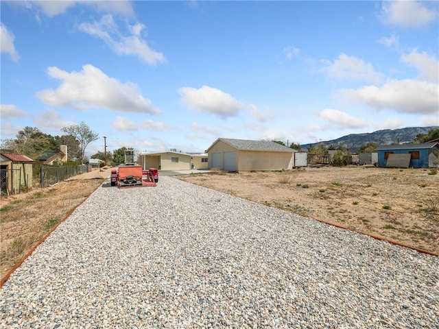 9160 Ox Bow Rd, Lucerne Valley, CA 92356 - view of yard featuring fence and a mountain view