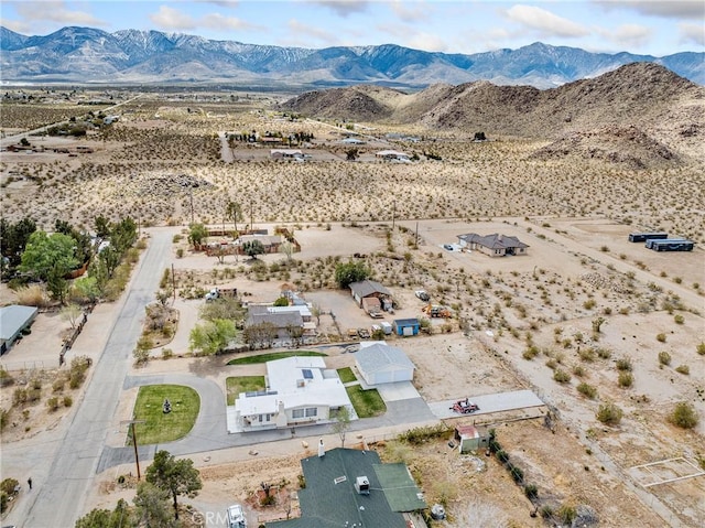 9160 Ox Bow Rd, Lucerne Valley, CA 92356 - bird's eye view featuring view of desert and a mountain view