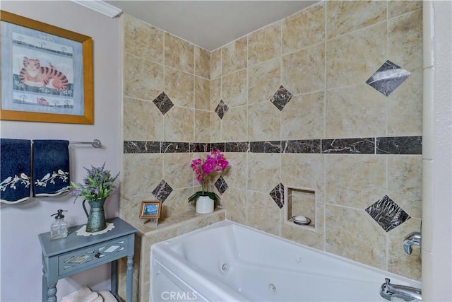 full bathroom featuring a combined bath / shower with jetted tub