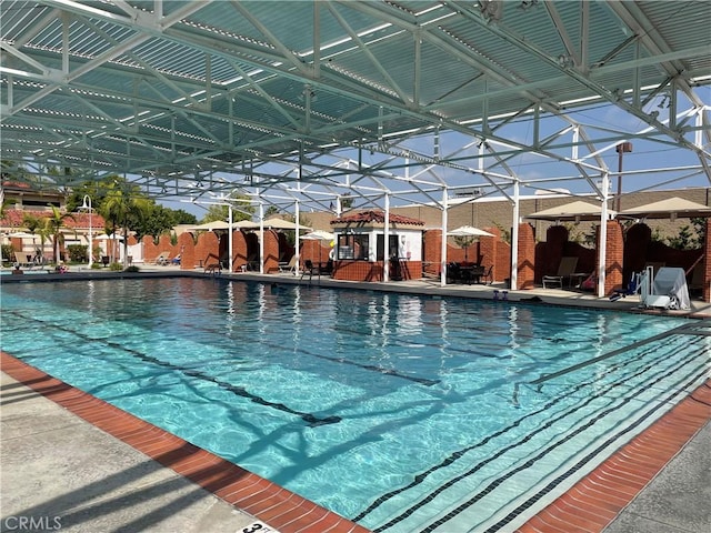pool featuring a patio
