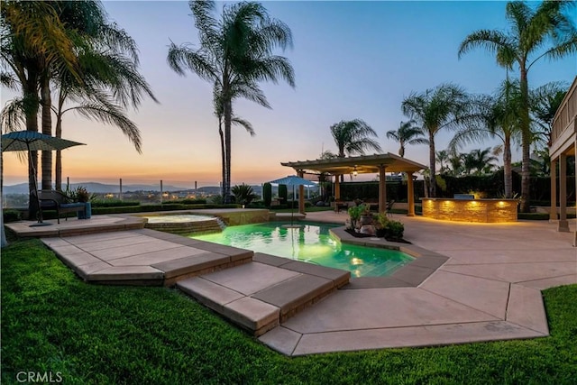 38925 Cherry Point Ln, Murrieta, CA 92563 - pool with a gazebo, a patio area, and an in ground hot tub
