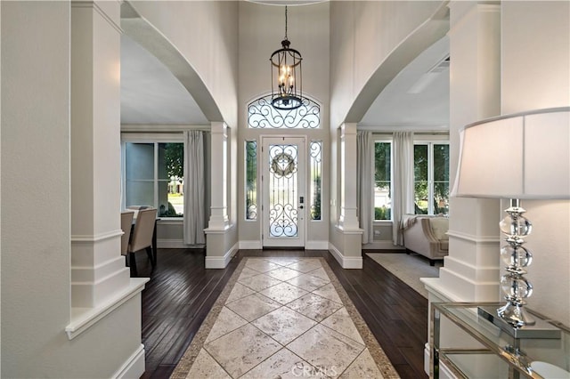 38925 Cherry Point Ln, Murrieta, CA 92563 - entrance foyer with a towering ceiling, a healthy amount of sunlight, and arched walkways
