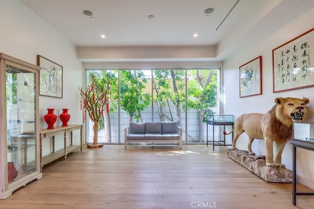 737 N Cherokee Ave, Los Angeles, CA 90038 - living area featuring recessed lighting and hardwood / wood-style flooring