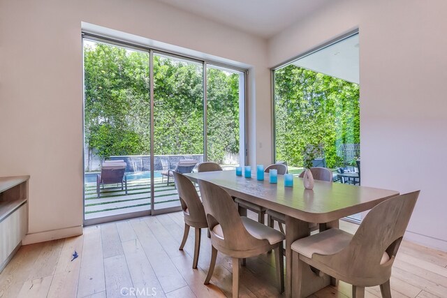 737 N Cherokee Ave, Los Angeles, CA 90038 - dining space with light wood-type flooring