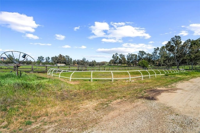view of road featuring a rural view
