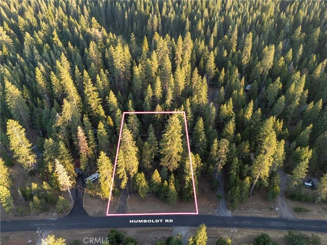 7528 Humboldt Rd, Butte Meadows, CA 95942 - aerial overview of property's location with property parcel outlined