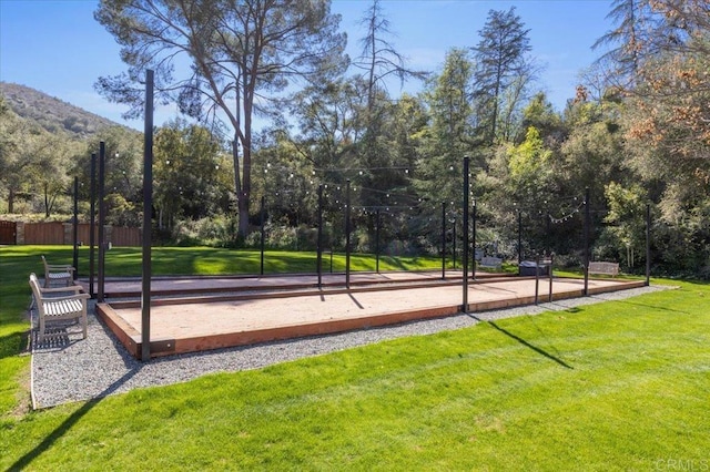 16270 Pauma Valley Dr, Pauma Valley, CA 92061 - surrounding community with a bocce ball area and a mountain view
