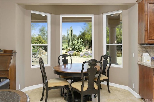 16270 Pauma Valley Dr, Pauma Valley, CA 92061 - dining area featuring baseboards and light tile patterned floors