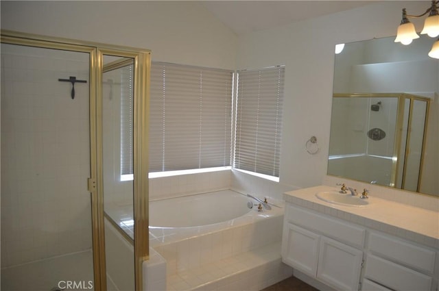 24391 Rue De Gauguin, Laguna Niguel, CA 92677 - bathroom featuring a stall shower, vanity, and a garden tub