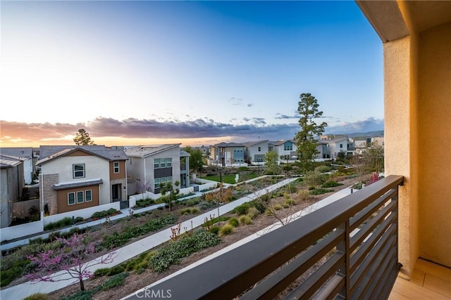 balcony with a residential view