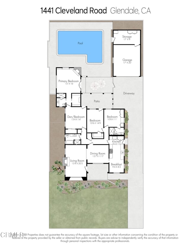 1441 Cleveland Rd, Glendale, CA 91202 - floor plan