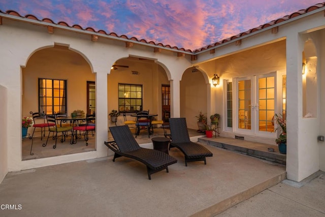 1441 Cleveland Rd, Glendale, CA 91202 - view of patio / terrace with french doors