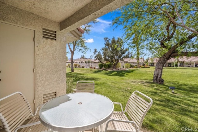 view of patio / terrace with visible vents and outdoor dining area