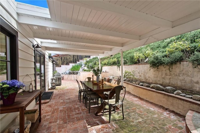 336 Redwood Dr, Pasadena, CA 91105 - view of patio / terrace featuring outdoor dining space