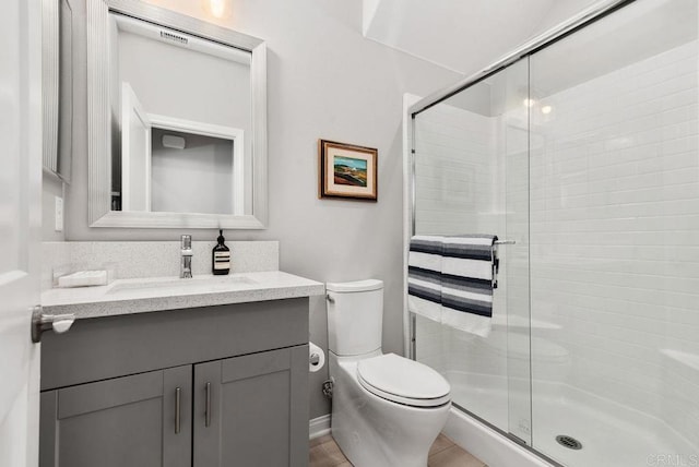 1518 Pepperwood Way, Oceanside, CA 92056 - bathroom with toilet, vanity, and a shower stall