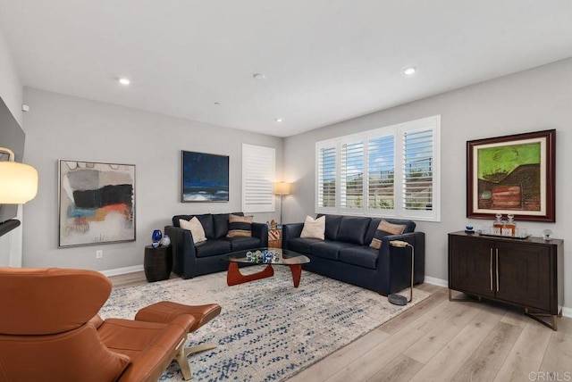 1518 Pepperwood Way, Oceanside, CA 92056 - living area featuring light wood finished floors, baseboards, and recessed lighting