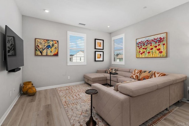 1518 Pepperwood Way, Oceanside, CA 92056 - living area with light wood-type flooring, baseboards, and recessed lighting