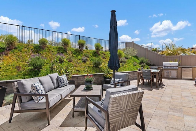 1518 Pepperwood Way, Oceanside, CA 92056 - fenced backyard with an outdoor hangout area, a patio area, and outdoor dining area