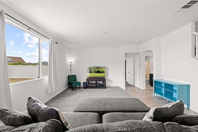 26382 Bramble Wood Cir, Menifee, CA 92584 - living area featuring light wood-style floors and baseboards