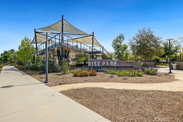 surrounding community with stairway and fence
