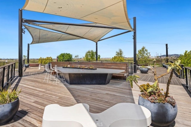 view of wooden deck
