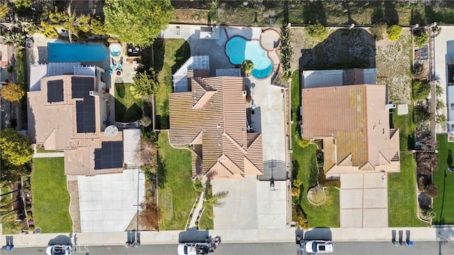 6816 Ridgeside Dr, Riverside, CA 92506 - drone / aerial view of a pool area
