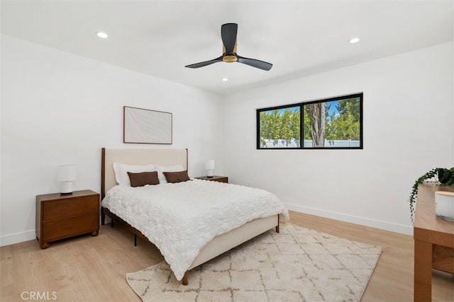 2037 Rayshire St, Thousand Oaks, CA 91362 - bedroom featuring light wood finished floors, recessed lighting, and a ceiling fan