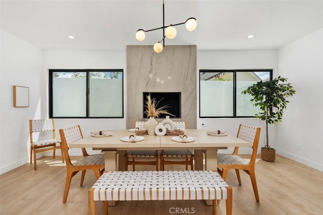 2037 Rayshire St, Thousand Oaks, CA 91362 - dining space featuring light wood-style flooring, baseboards, and recessed lighting