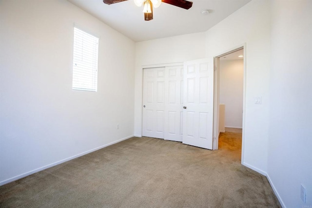 422 Cool Creek Ct Unit 5, Brawley, CA 92227 - unfurnished bedroom with carpet floors, a closet, and a ceiling fan